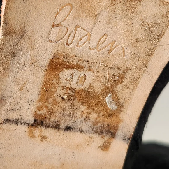 BODEN Women’s Western Boot Size 9 EU 40 Black Suede Heels - Picture 2 of 12